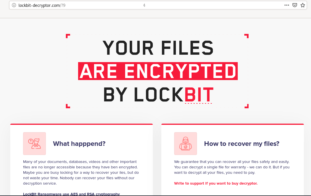 Ransomware LockBit